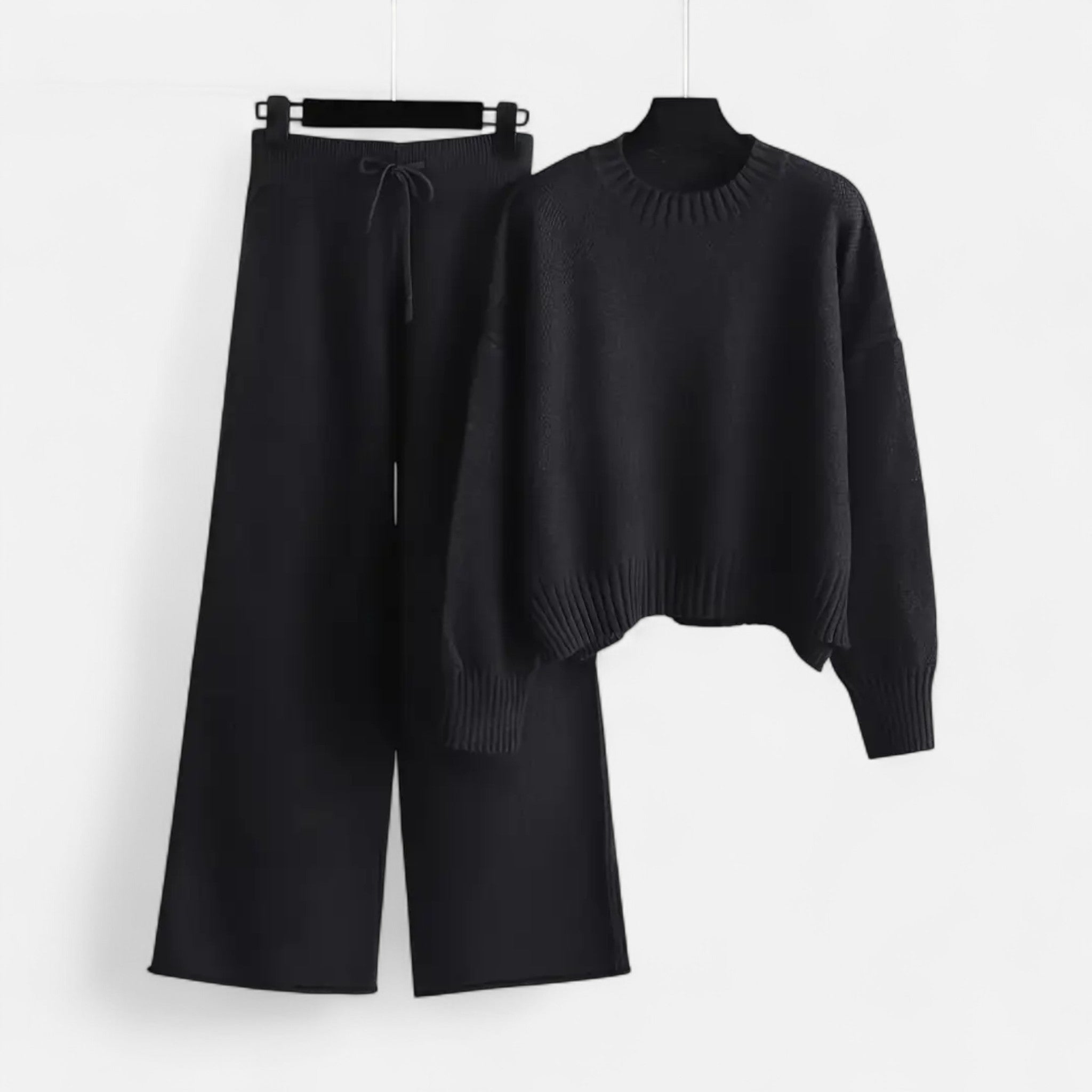 Valenta Mode | Damski Komplet – Luźny Sweter i Spodnie Wide Leg