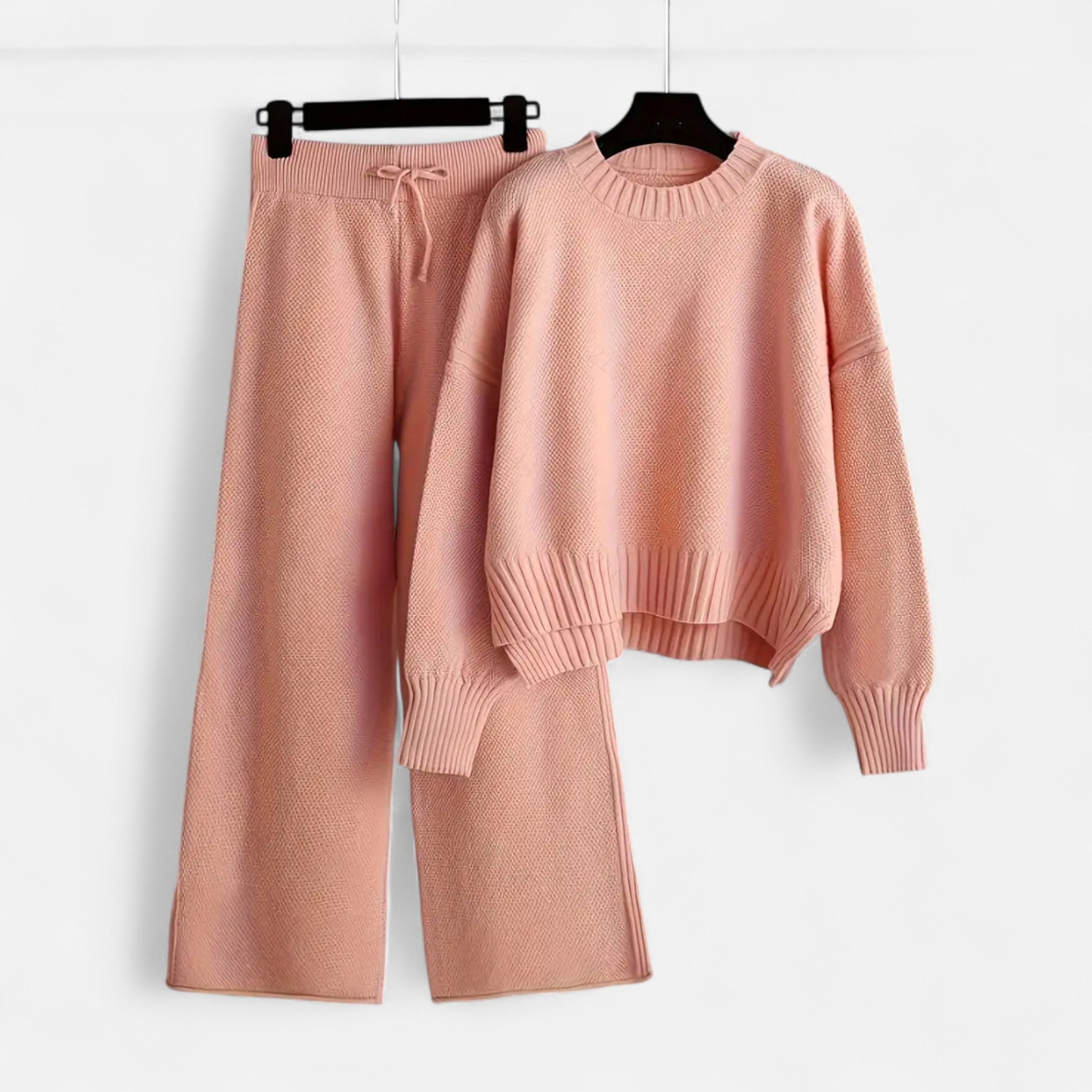 Valenta Mode | Damski Komplet – Luźny Sweter i Spodnie Wide Leg