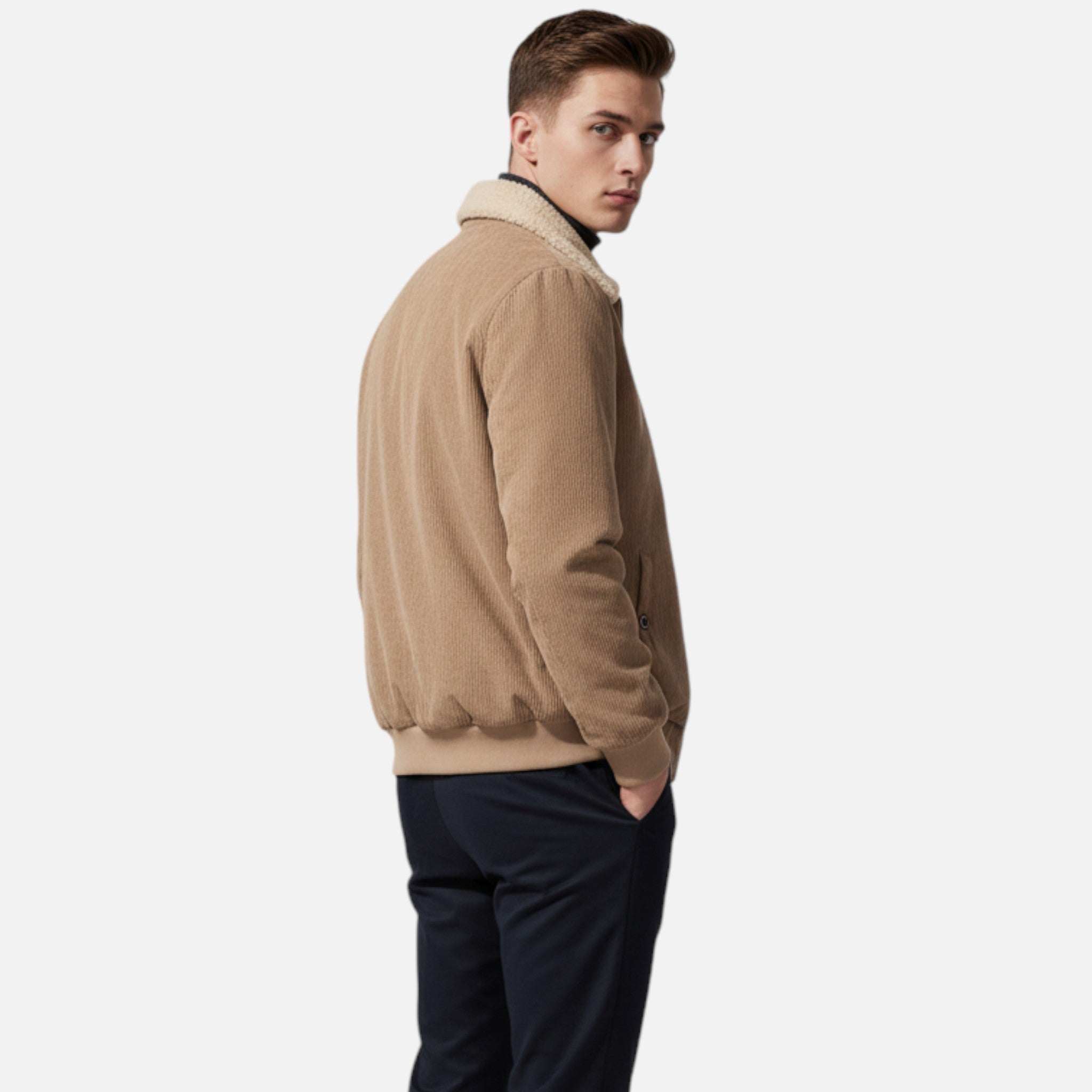 Valenta Mode | Męska Pikowana Kurtka z Polarem – Ciepło i Styl w Jednym