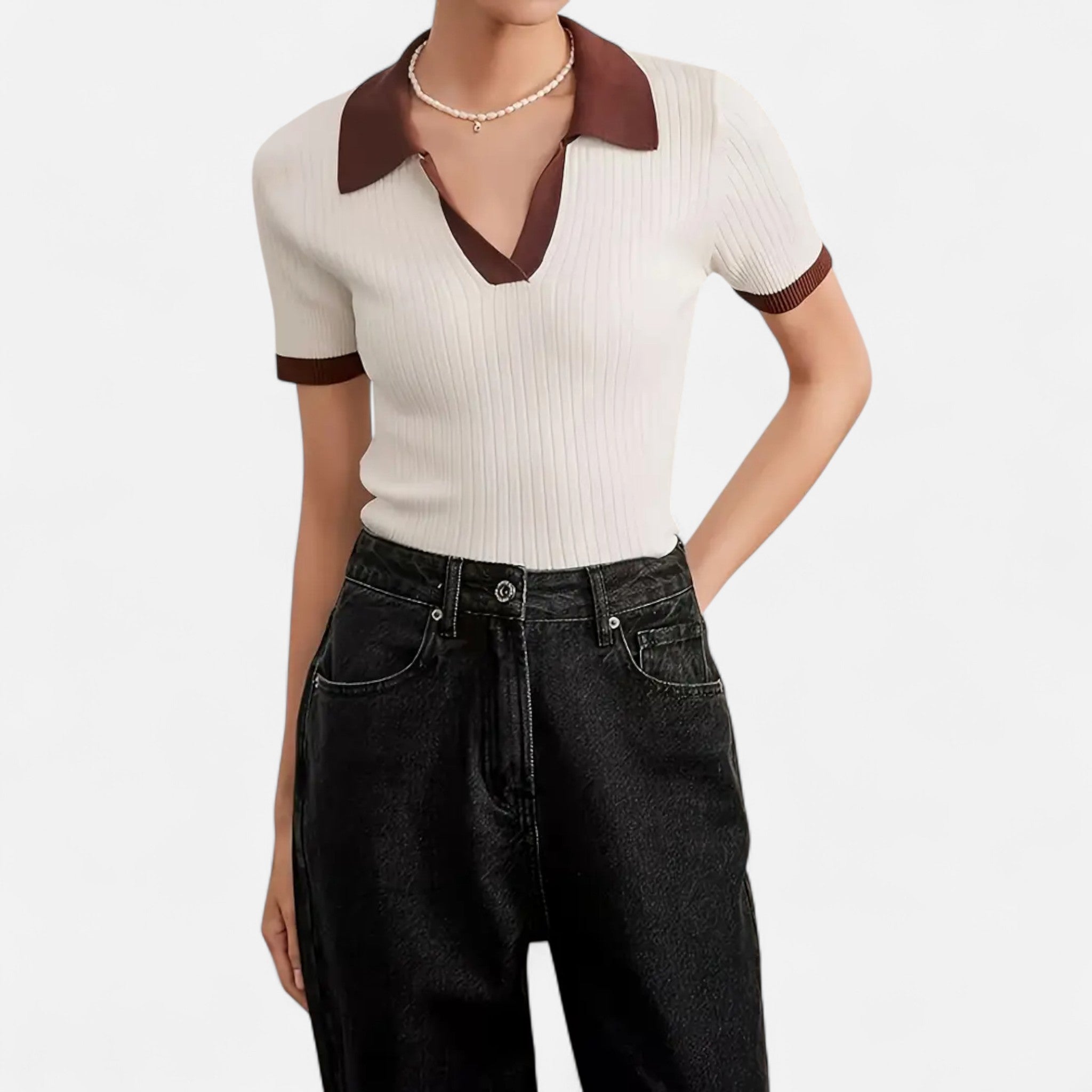 Valenta Mode | Damska Koszula Retro – Krótki Rękaw i Kolorowy Styl