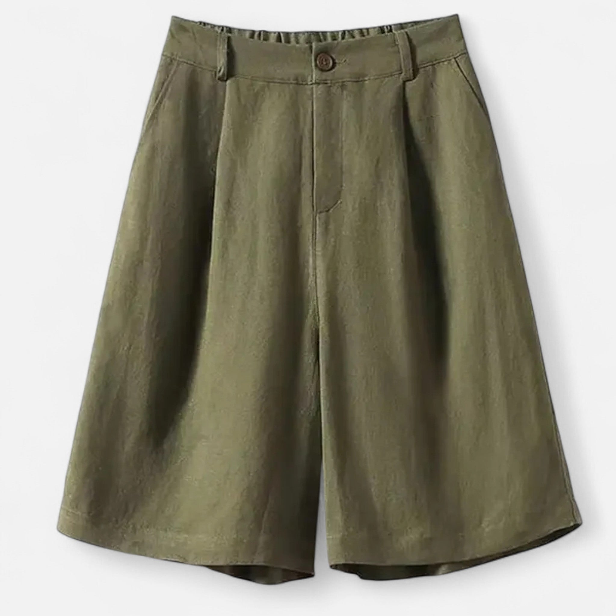 Valenta Mode | Damskie Lniane Szorty Retro – Klasyczny Krój