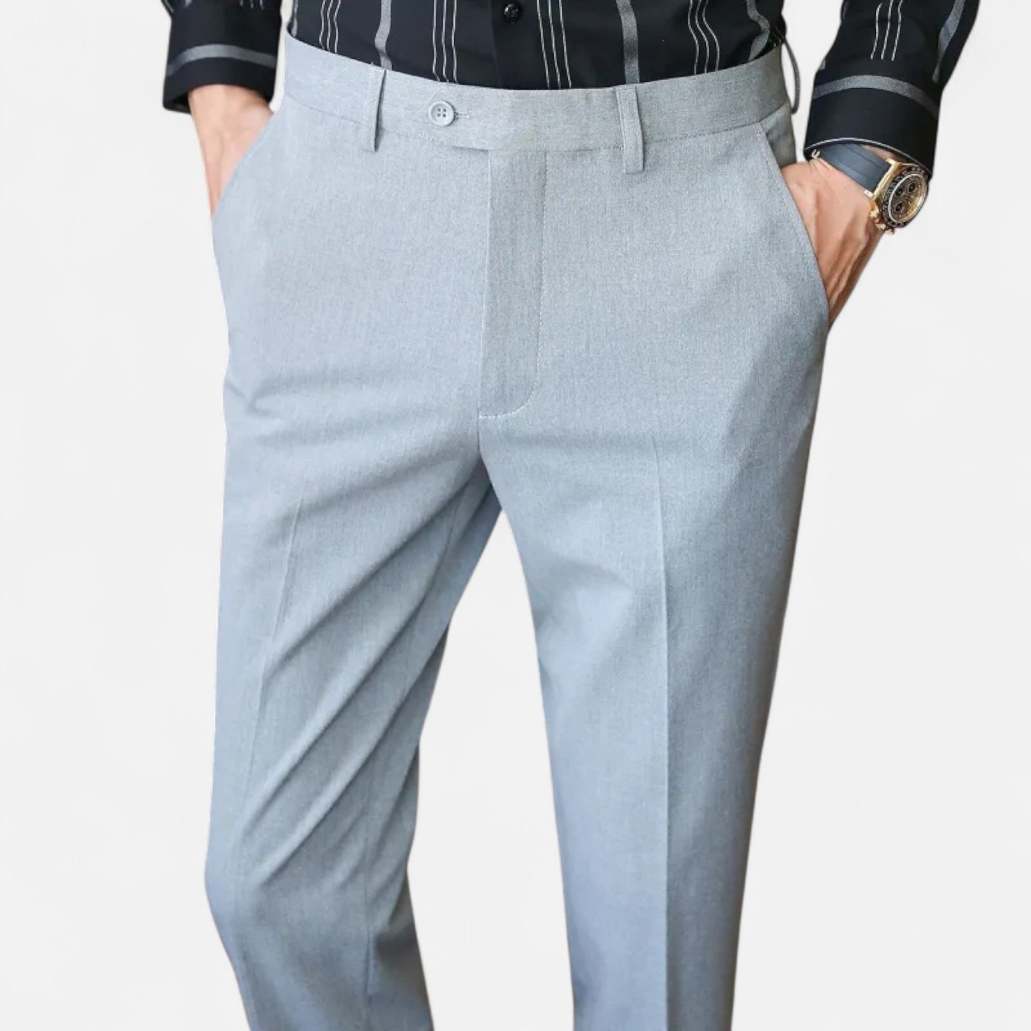 Valenta Mode | Męskie Spodnie Garniturowe Krótkie, Bez Prasowania