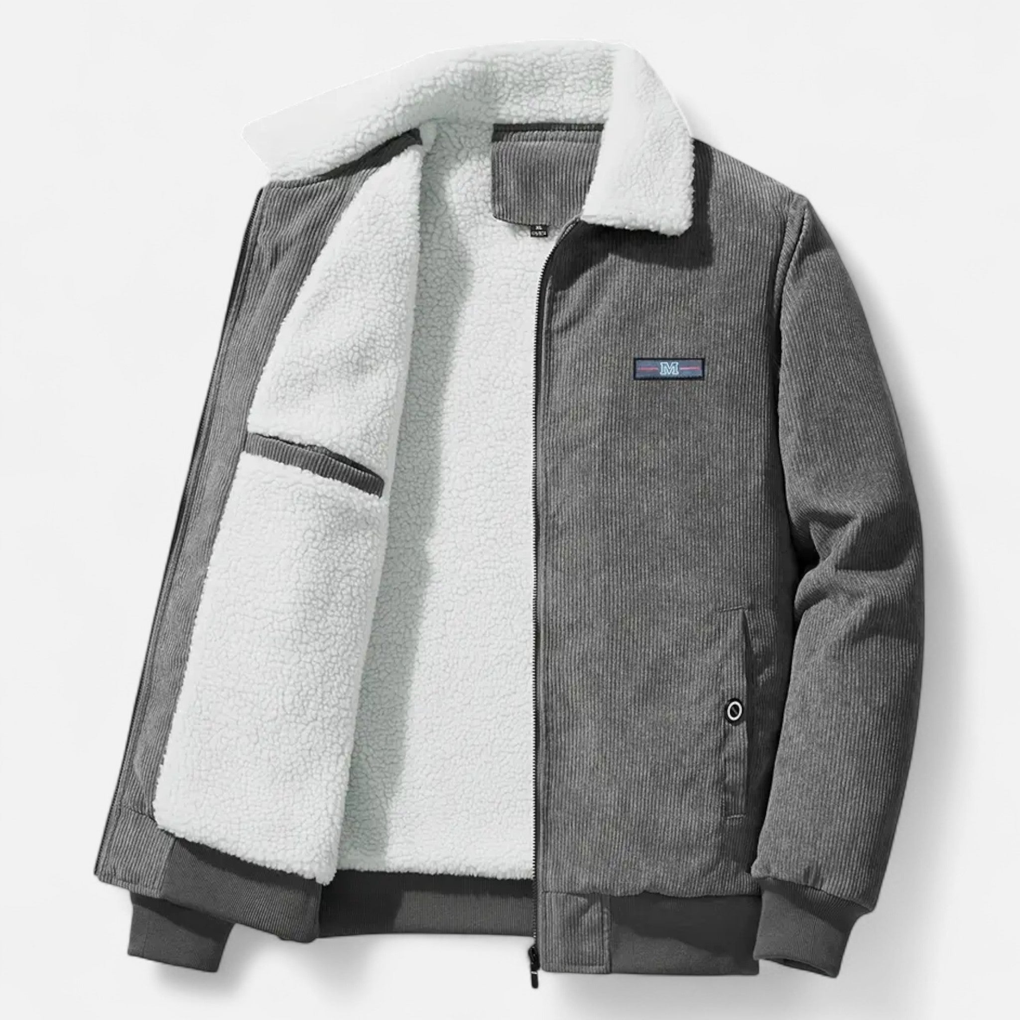 Valenta Mode | Męska Pikowana Kurtka z Polarem – Ciepło i Styl w Jednym