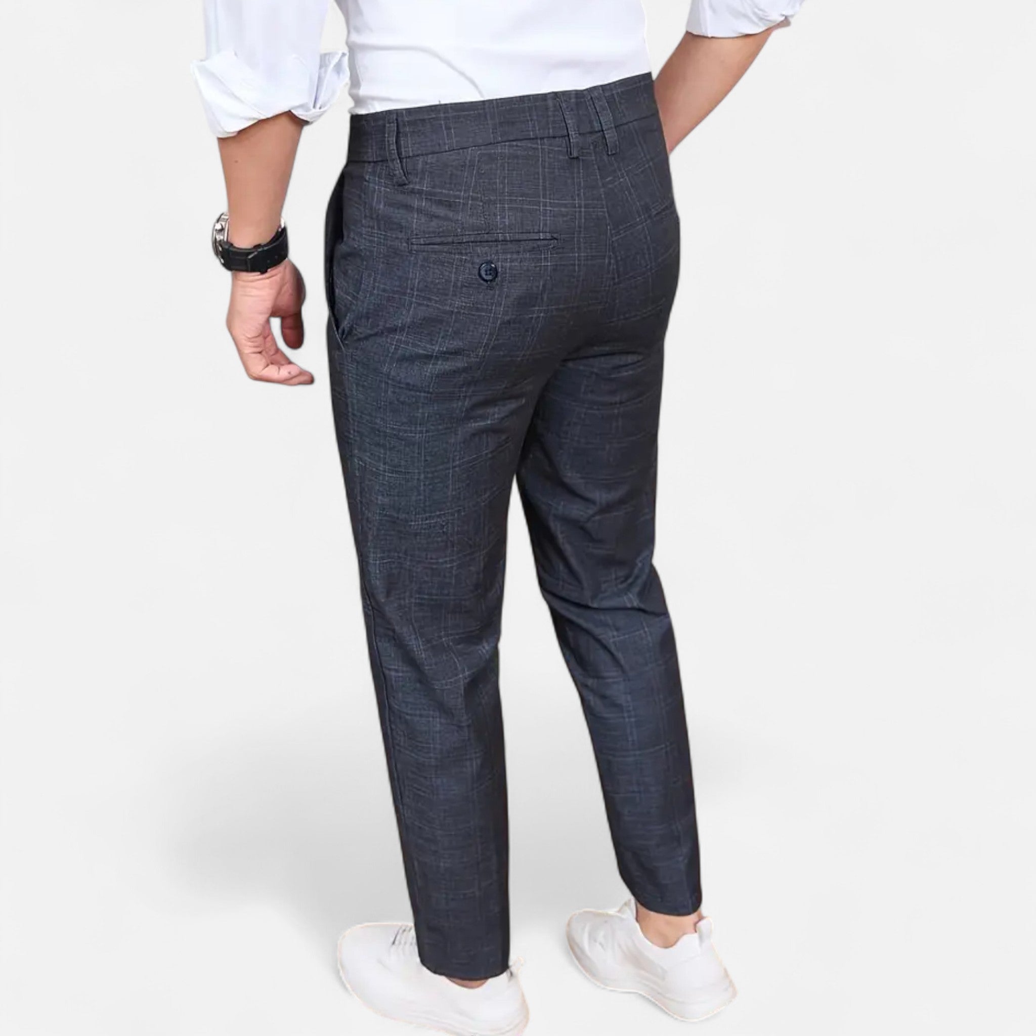 Valenta Mode | Męskie Eleganckie Skrócone Spodnie Biznesowe