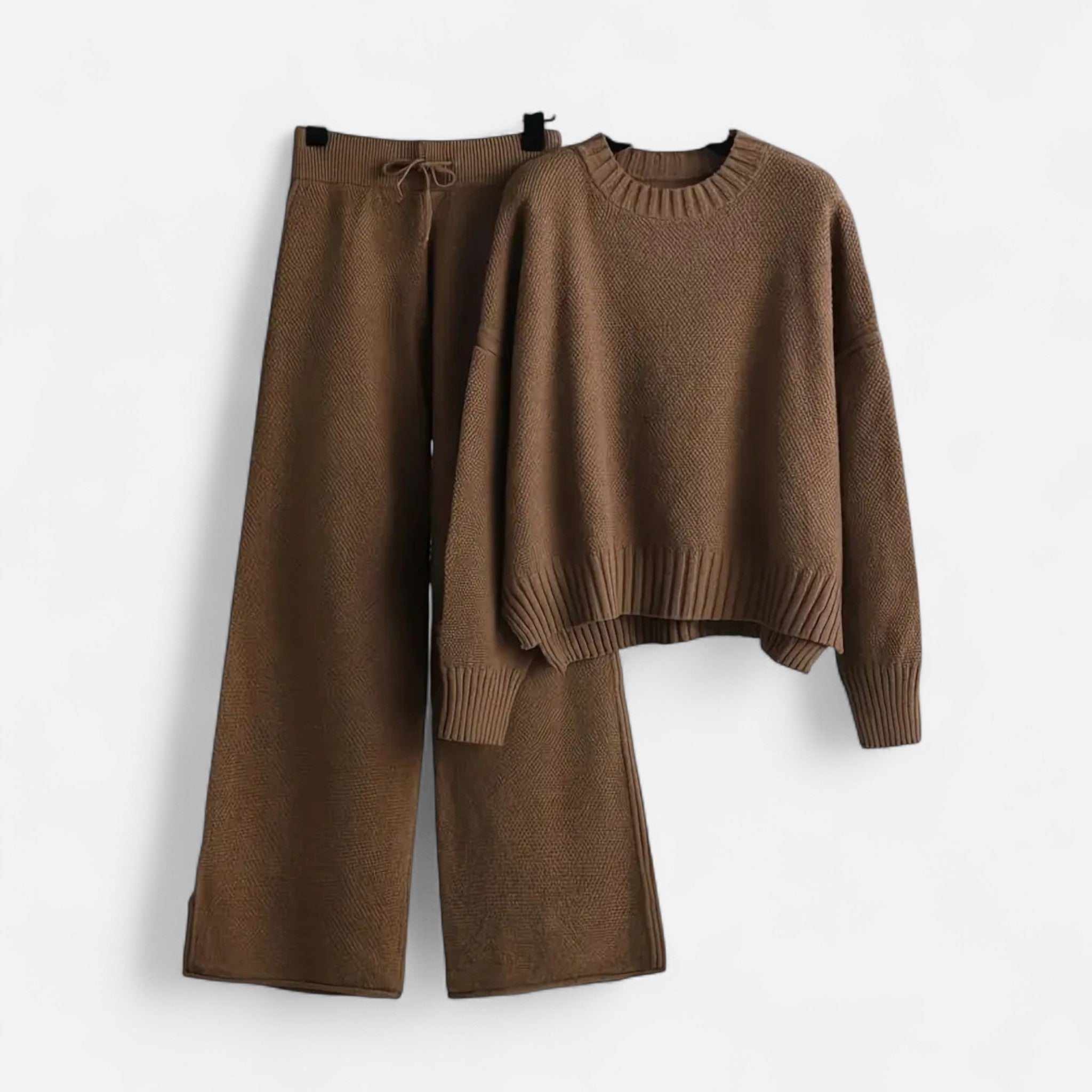 Valenta Mode | Damski Komplet – Luźny Sweter i Spodnie Wide Leg