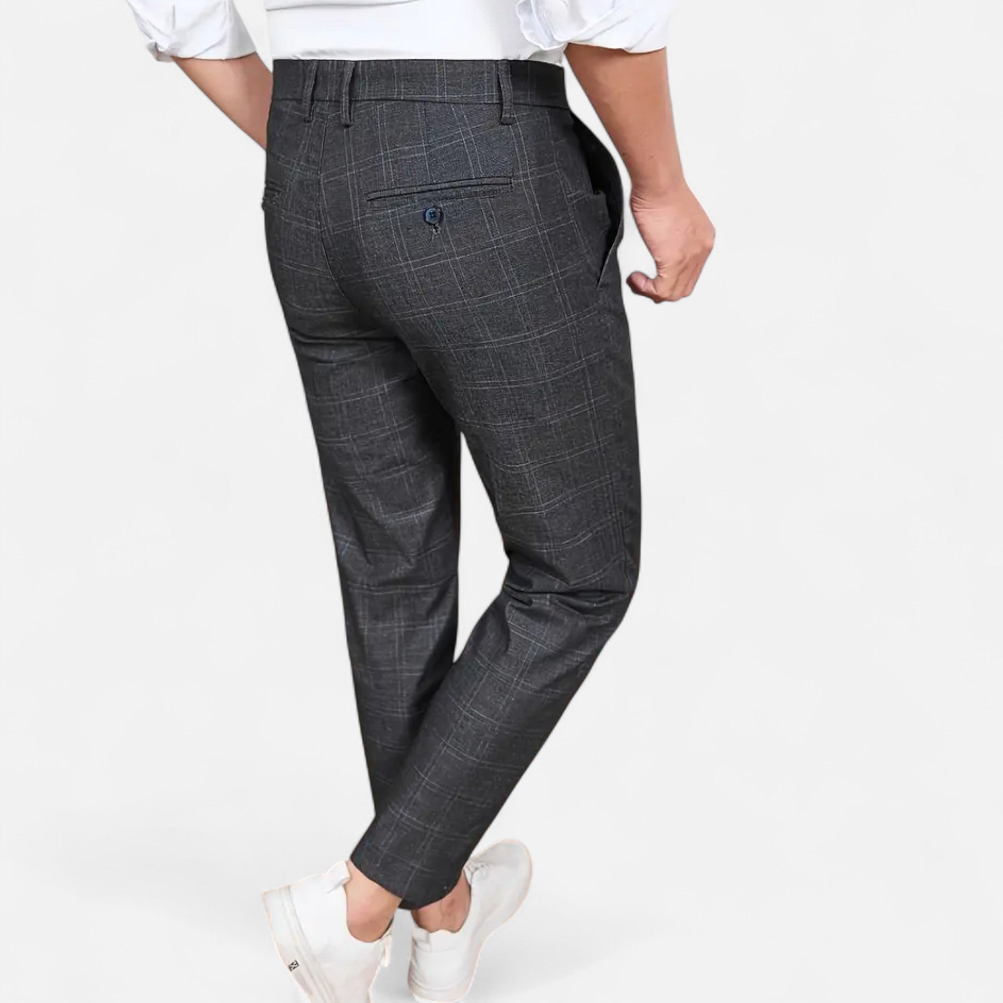Valenta Mode | Męskie Eleganckie Skrócone Spodnie Biznesowe