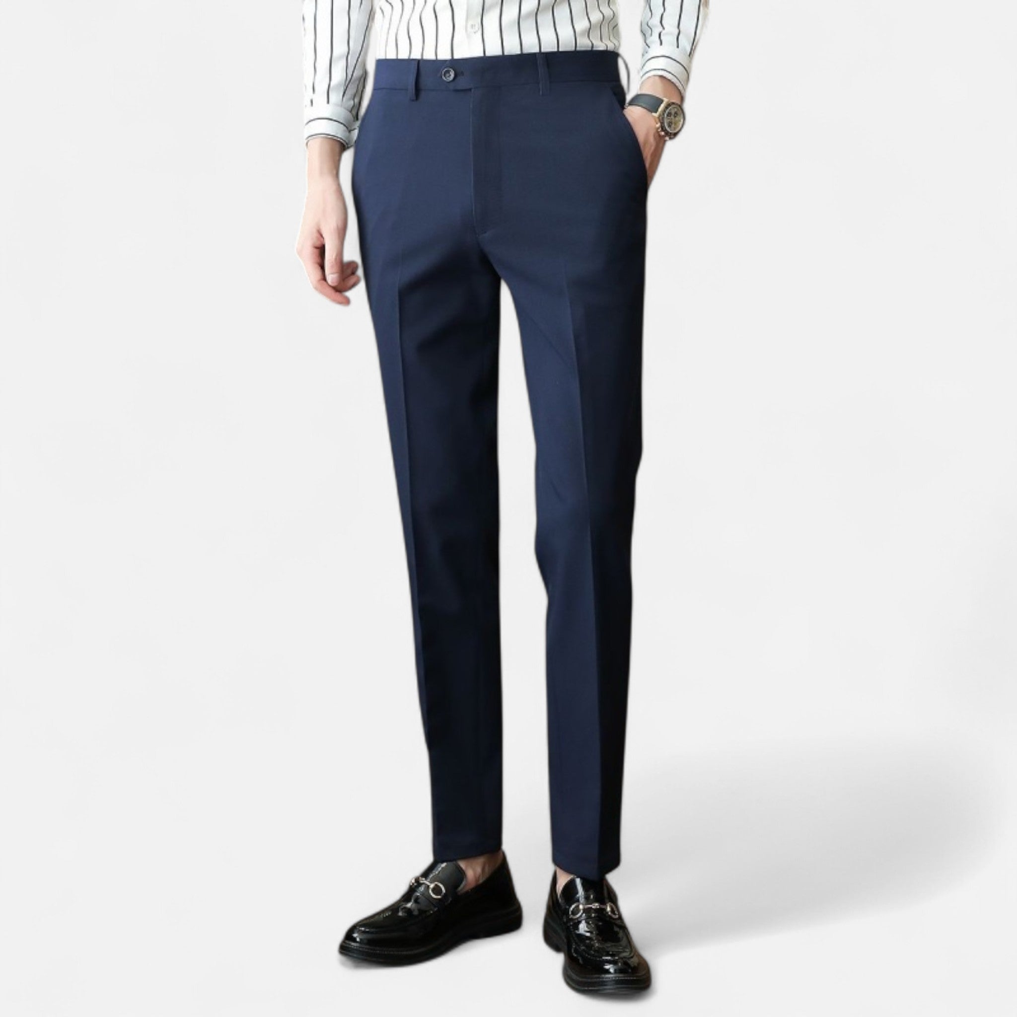 Valenta Mode | Męskie Spodnie Garniturowe Krótkie, Bez Prasowania