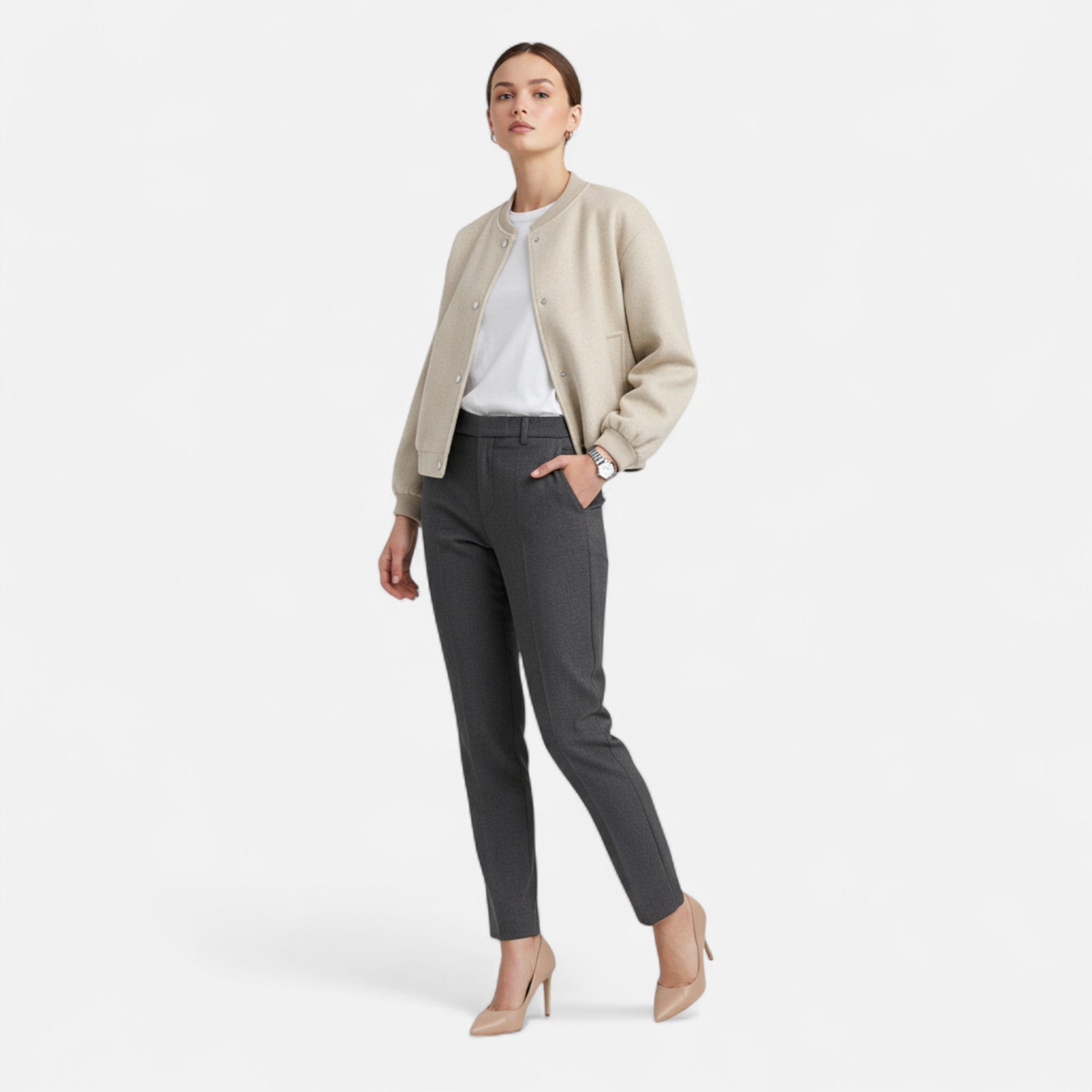 Valenta Mode | Damska Krótka Kurtka Bomber – Nowoczesna Elegancja