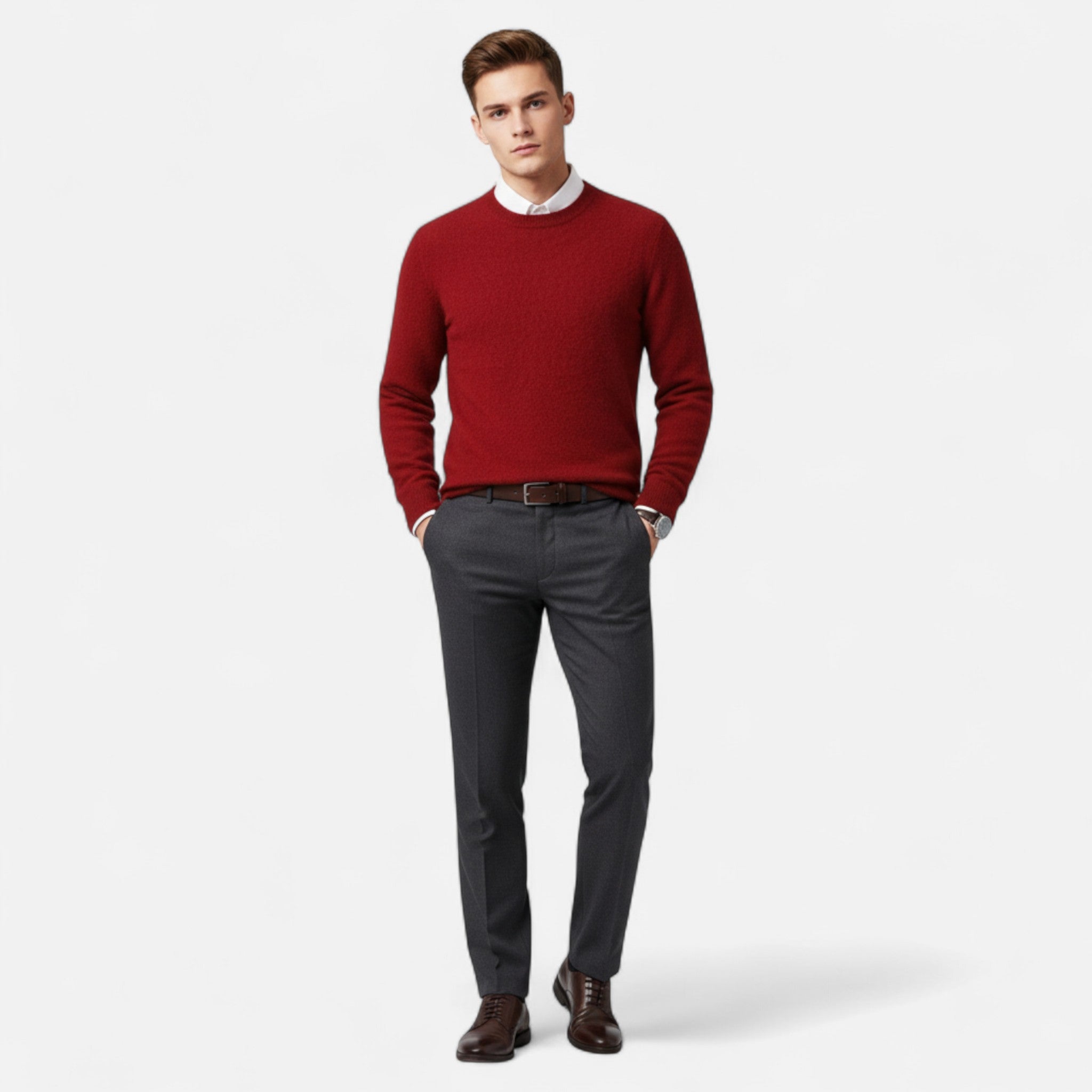 Valenta Mode | Męski Sweter z Kaszmiru Mink – Klasyczna Elegancja
