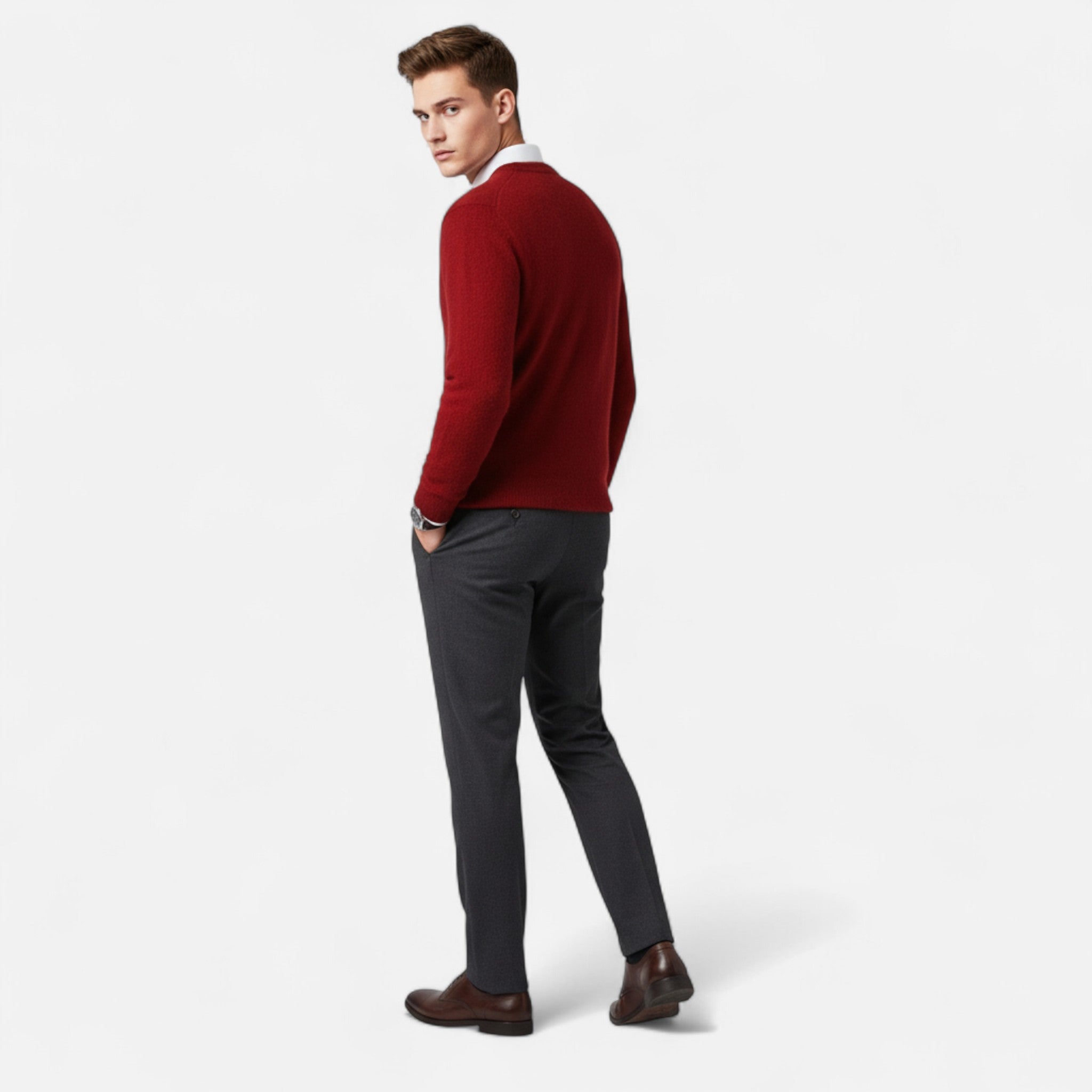 Valenta Mode | Męski Sweter z Kaszmiru Mink – Klasyczna Elegancja