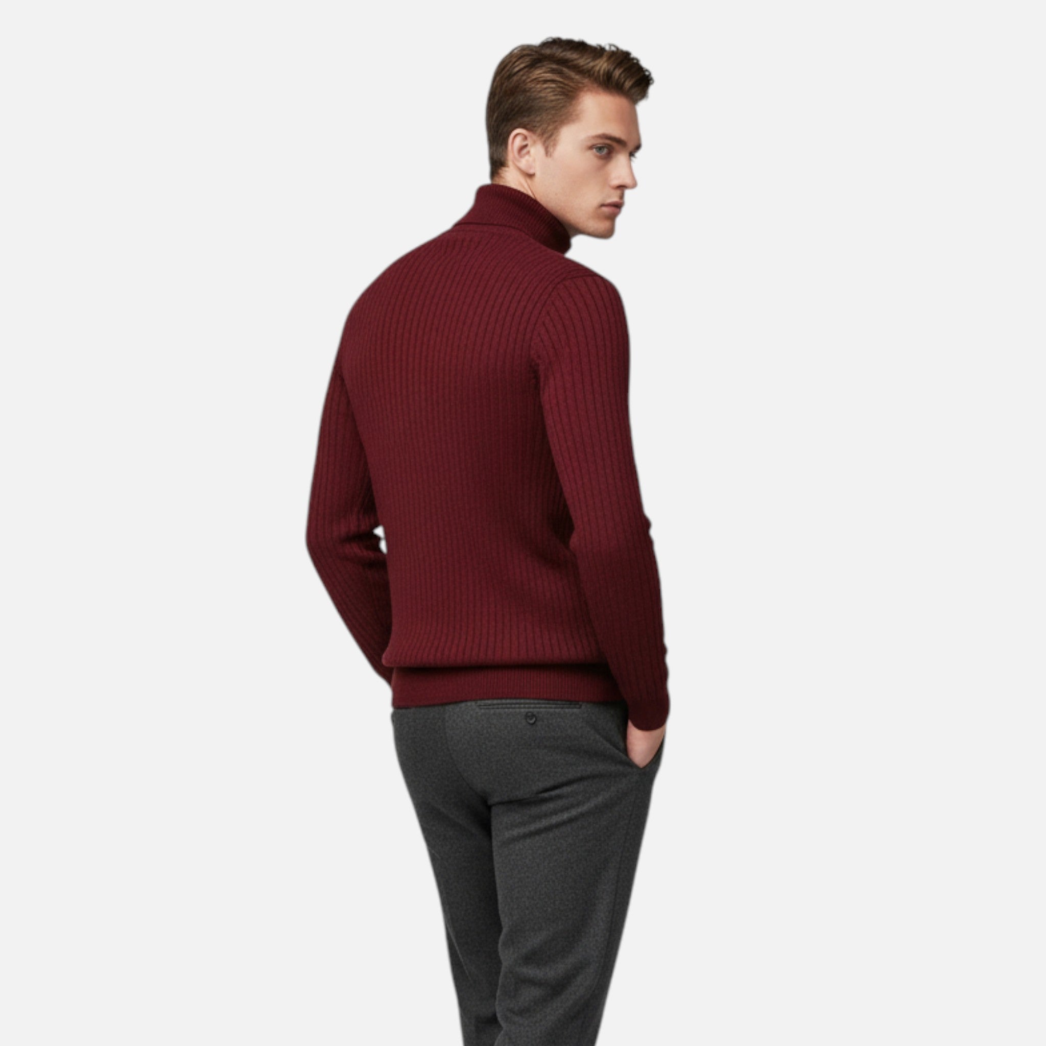 Valenta Mode | Męski Sweter z Golfem – Ponadczasowa Elegancja