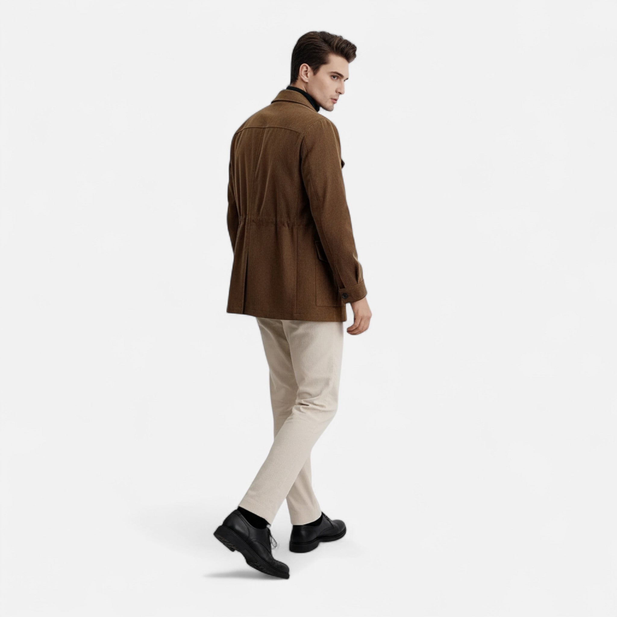 Valenta Mode | Męska Marynarka Sztruksowa – Brązowy Styl Retro
