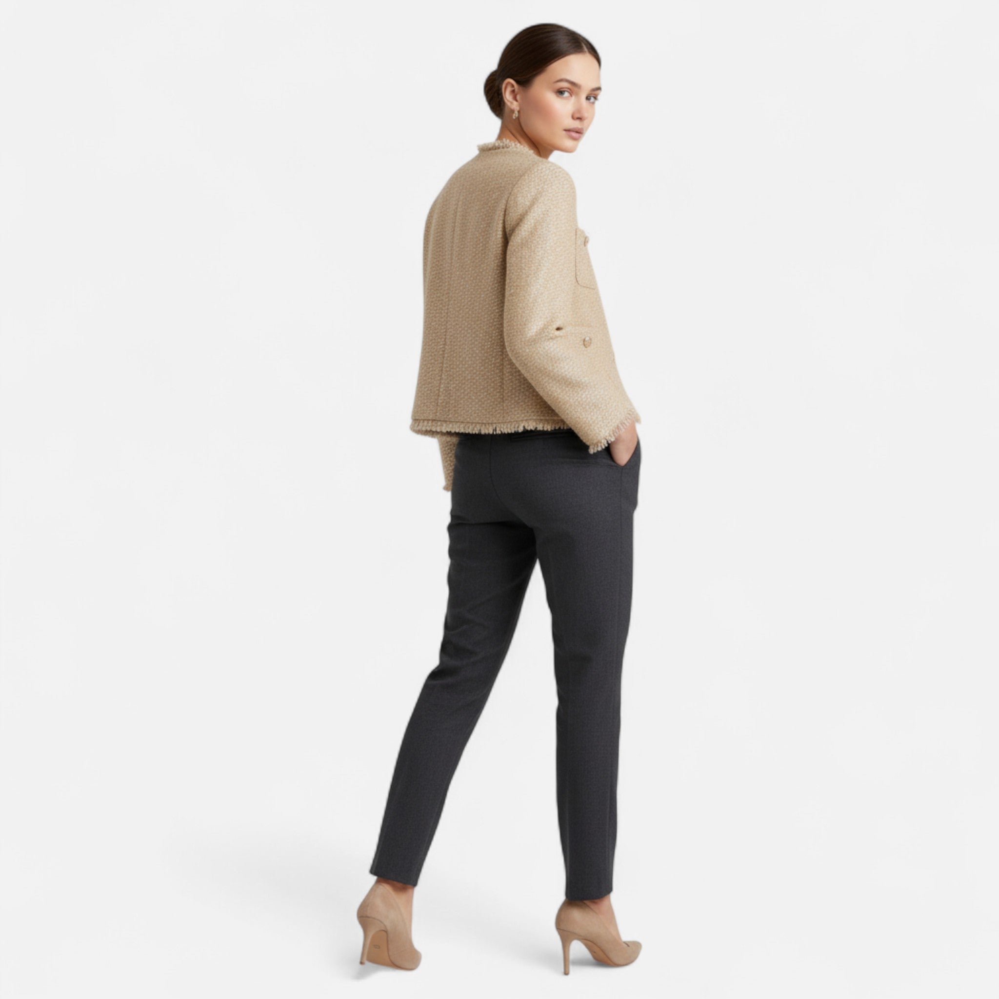 Valenta Mode | Damska Elegancka Marynarka Tweedowa – Ponadczasowy Styl