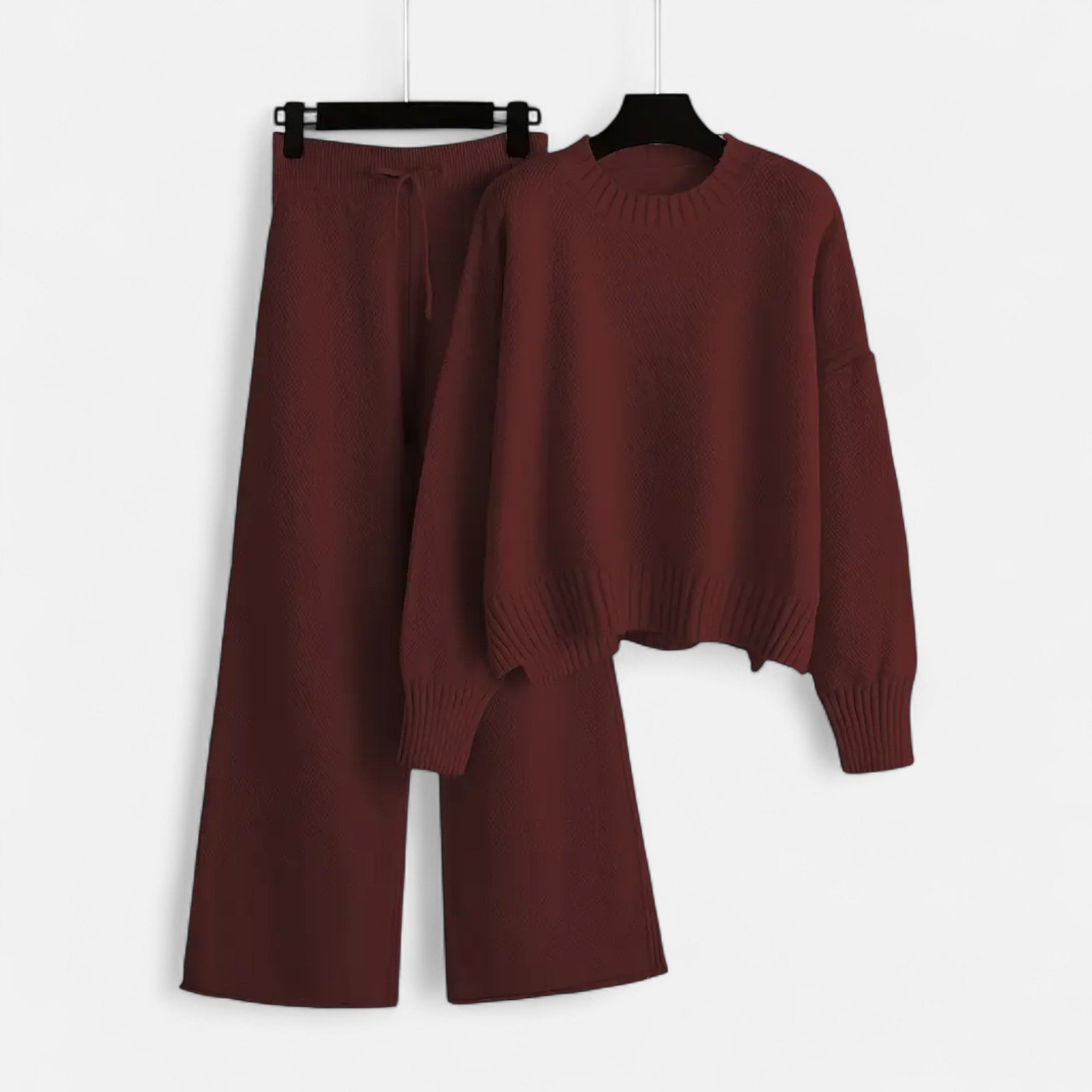 Valenta Mode | Damski Komplet – Luźny Sweter i Spodnie Wide Leg