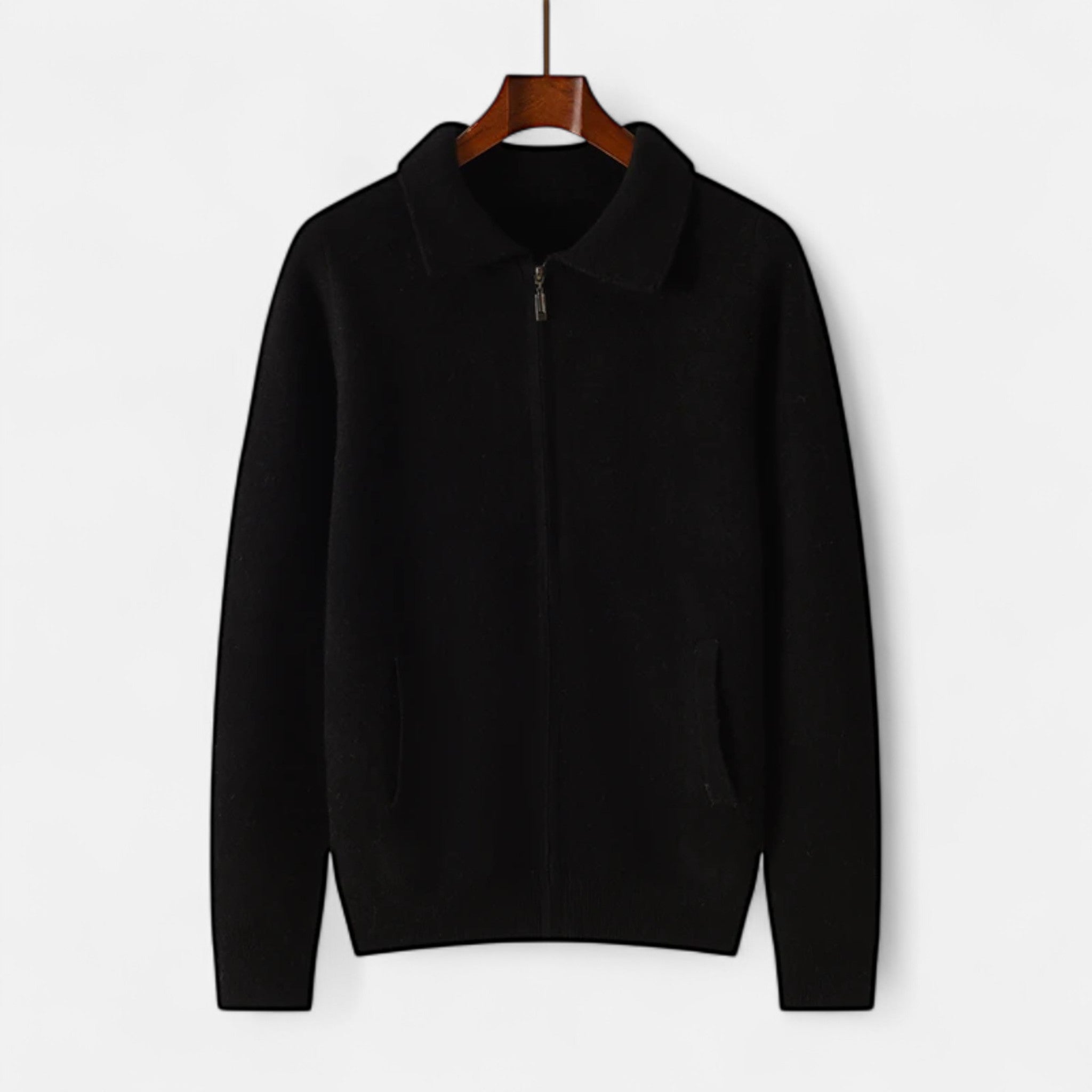 Valenta Mode | Męski Sweter Merino na Zamek – Klasyczna Elegancja