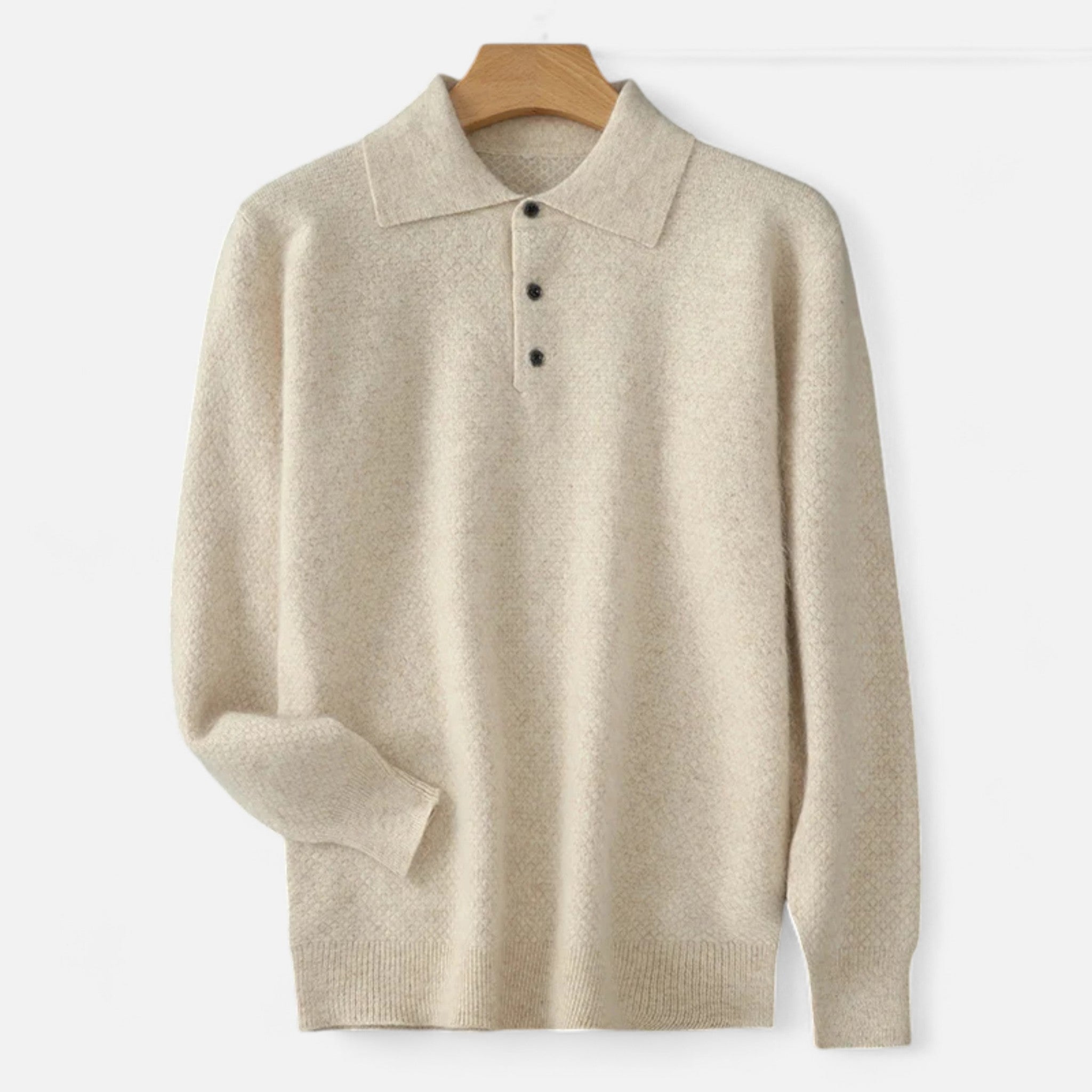 Valenta Mode | Męski Sweter Polo z Kaszmiru – Ponadczasowa Elegancja