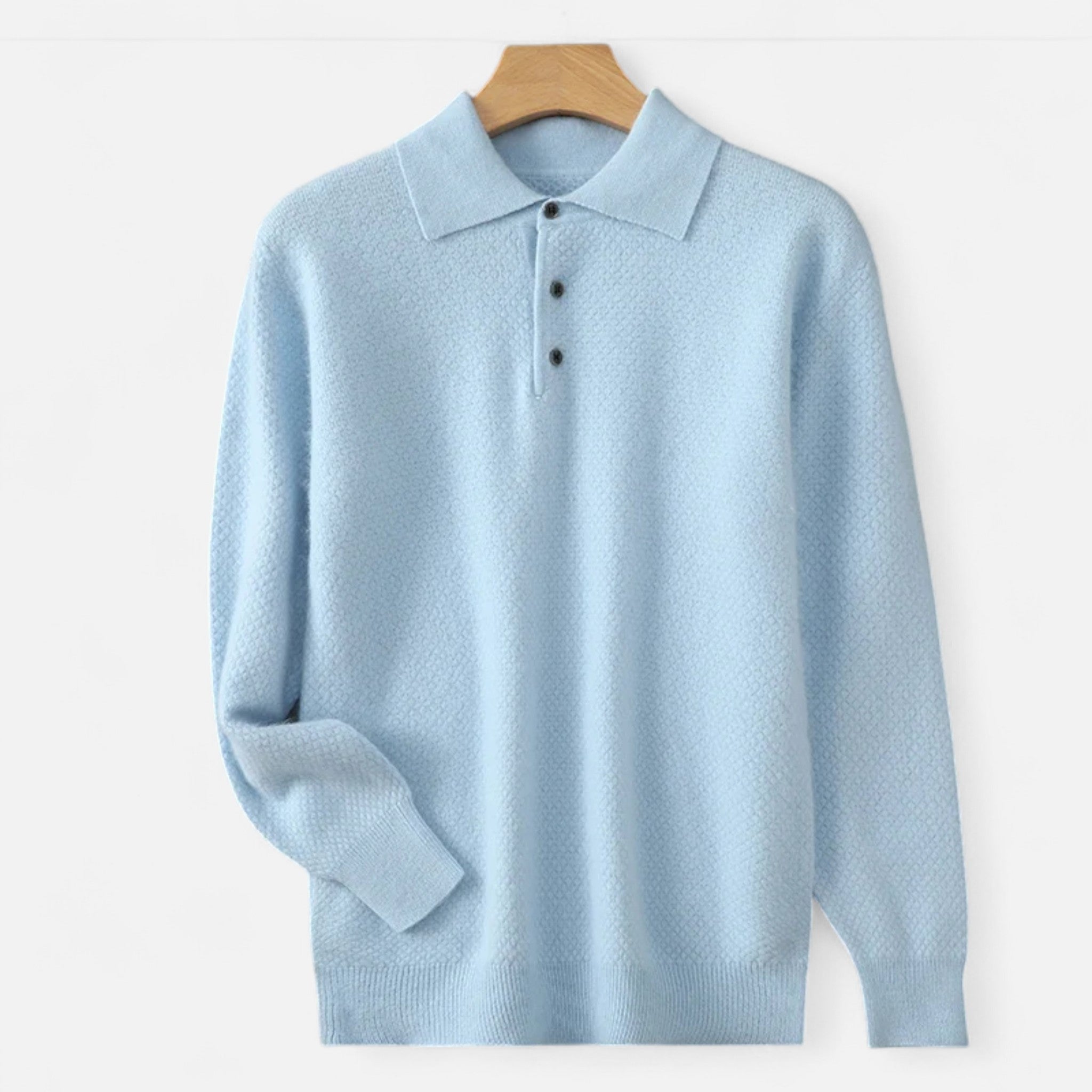 Valenta Mode | Męski Sweter Polo z Kaszmiru – Ponadczasowa Elegancja