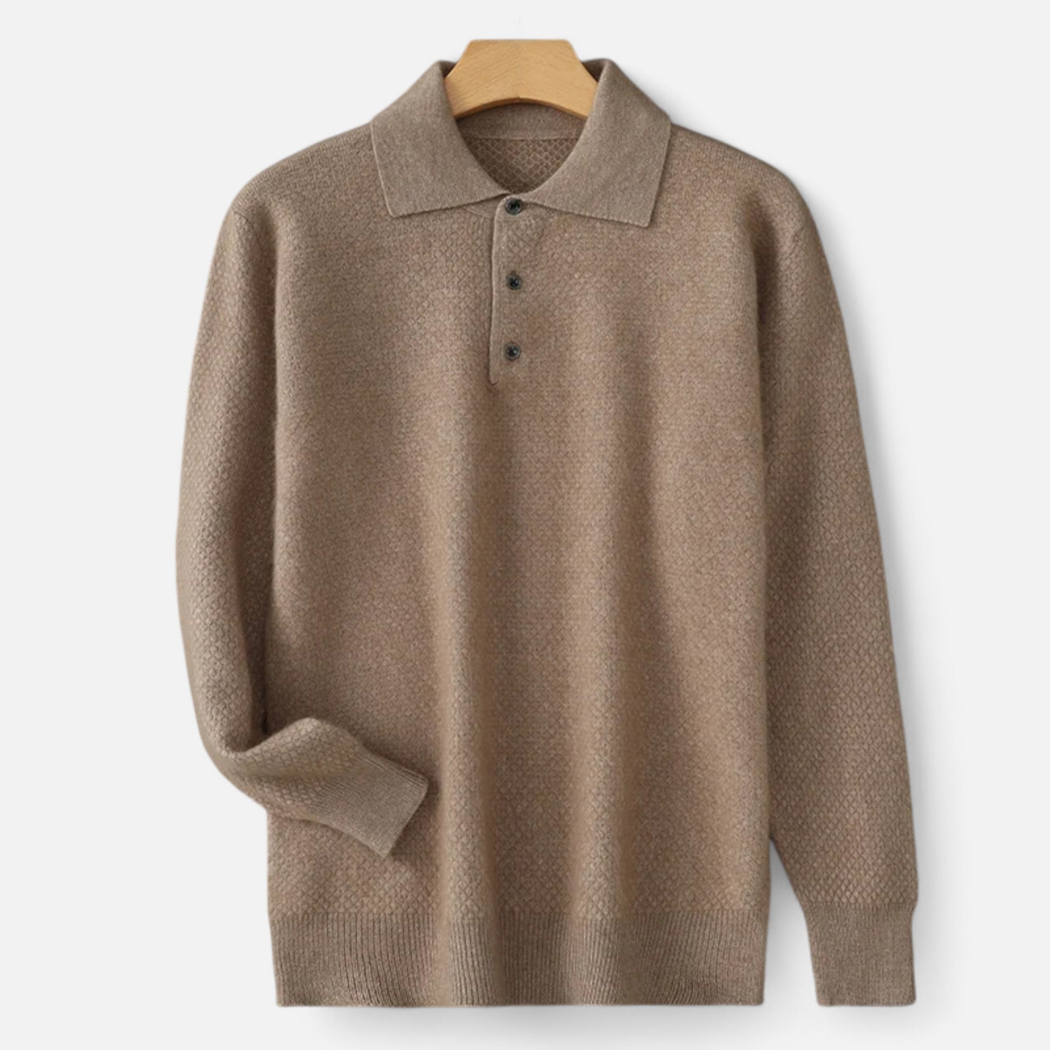 Valenta Mode | Męski Sweter Polo z Kaszmiru – Ponadczasowa Elegancja