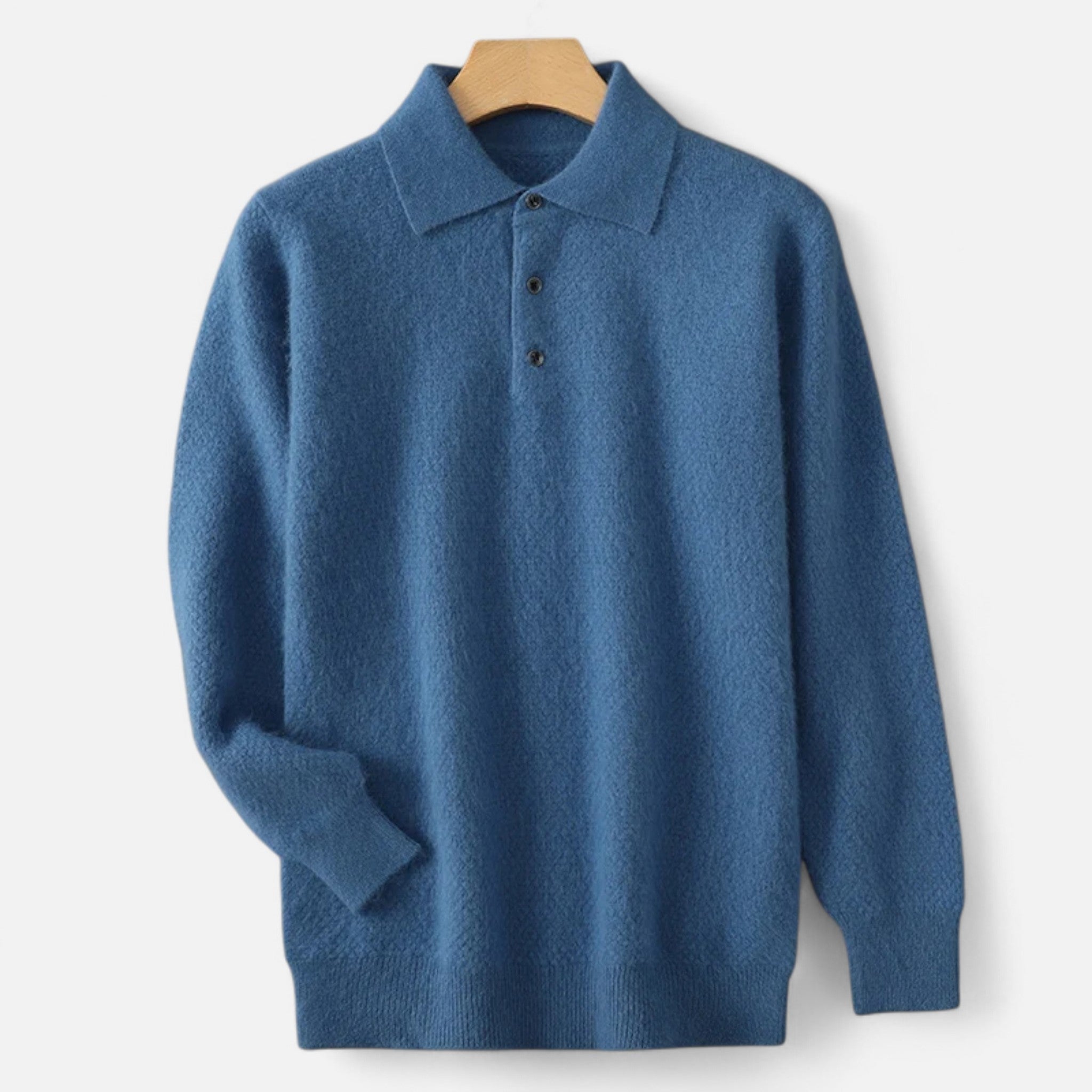 Valenta Mode | Męski Sweter Polo z Kaszmiru – Ponadczasowa Elegancja