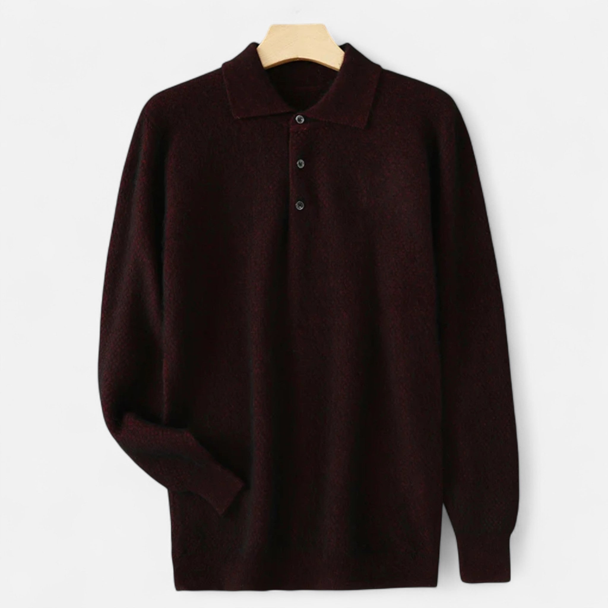 Valenta Mode | Męski Sweter Polo z Kaszmiru – Ponadczasowa Elegancja