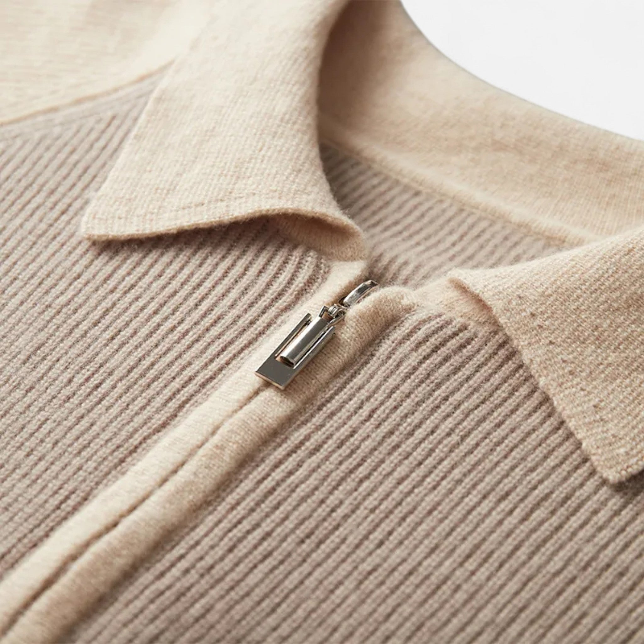 Valenta Mode | Męski Sweter z Półzamkiem – Kontrastowa Elegancja i Komfort